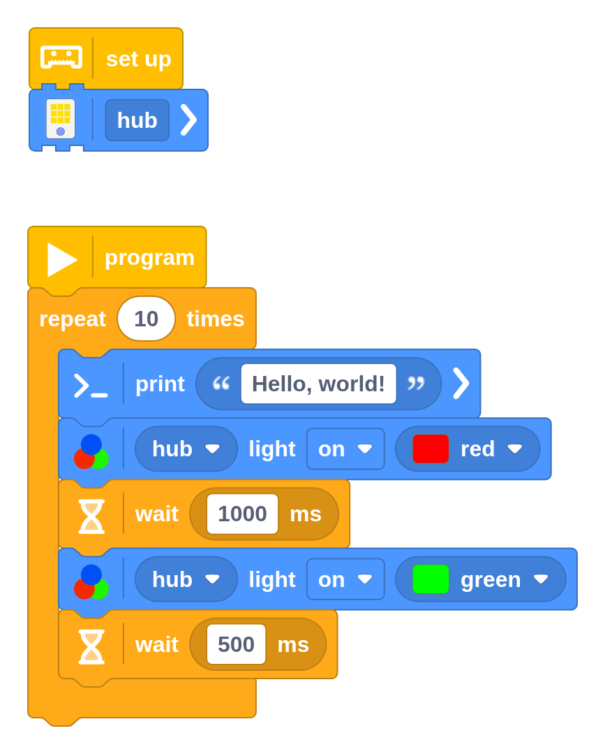 Create a blink pattern or repeat other actions.