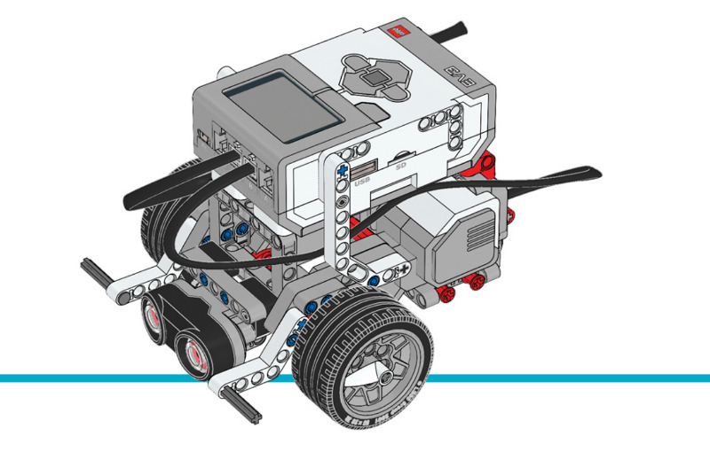 EV3 vehicle with ultrasonic sensor