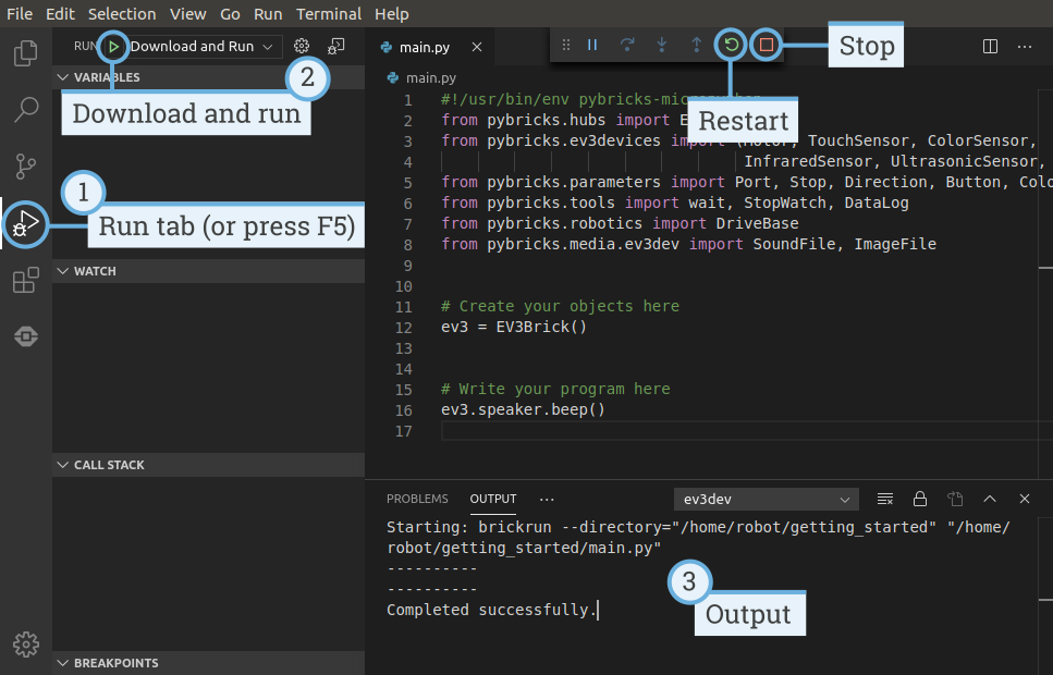 Creating and running programs ev3 micropython 2.0.0 documentation