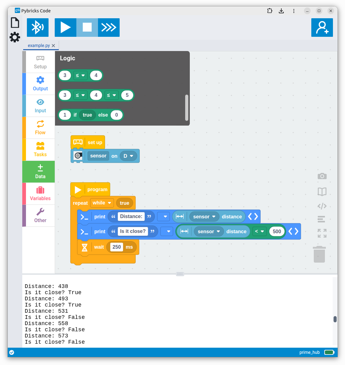 Using the compare block.